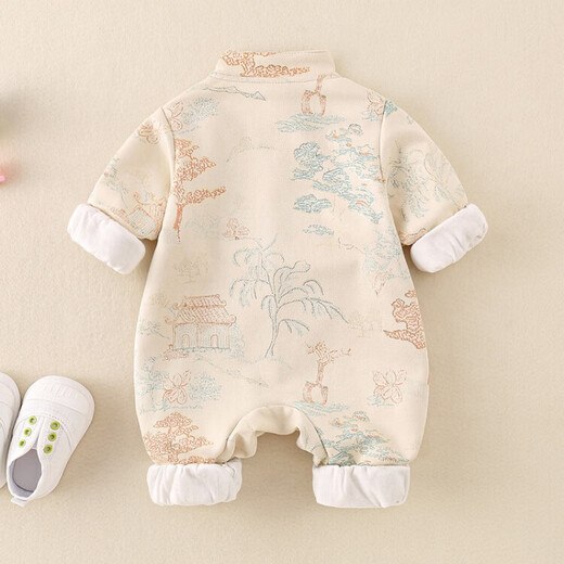 G.Duckkids ropa para niños ropa de bebé primavera y otoño Nuevo estilo nuevo Outumn otoño estilo chino bordado vestido de un año niños 155 color de albaricoque [primavera y otoño estilo delgado] 66 cm 66 tamaño 3-6 meses (recomendado 10-13 Jin [Jin equivale a 0.5 kg])