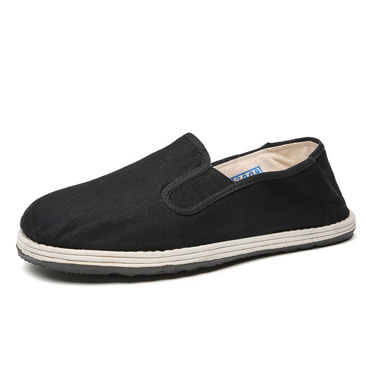 3520 tienda oficial de tela insignia zapatos de tela de tela para hombres viejos beijing de desgaste resistente en espesas zapatos de chapa de chapa elasticized vieja zapatos de liberación originales x tamaño negro 41