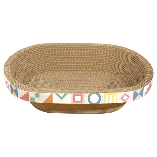 Cat oval cat scratching board nest large 55 cm high-density corrugated paper scratch-resistant claw device for playing, sleeping and scratching