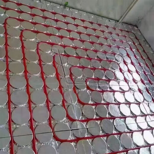 Floor heating module, floor heating without backfilling, aluminum foil dry floor heating, high temperature resistant floor heating pad, home heating, full circle pure aluminum module, 20 tubes, 20 spacing, default