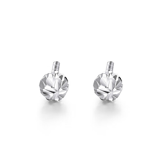 Mengjinyuan Platinum Earrings PT950 Car Flower Small Balls Ear Sticks Ear Needles Earrings Women's Pair