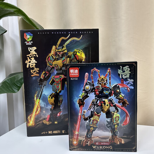 DIY Ручные строительные строительные блоки, китайский стиль Black Wukong Mecha Build Block Model модель Организация Организация Организация Студенческая Организация 1098 MECHA DRAGAN GOD Строительный блок 380+ПК