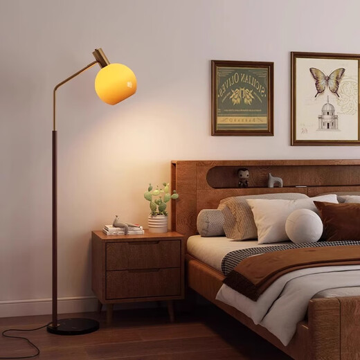 钟帅北欧极简落地灯客厅沙发边卧室床头灯现代个性装饰氛围灯立式 茶几款-黑色落地灯 暖光