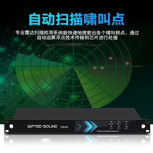 Yingsheng GIFTED SOUND professional feedback suppressor wireless microphone audio microphone conference performance one-click anti-howling frequency shifting peripheral FBX6 professional feedback suppressor