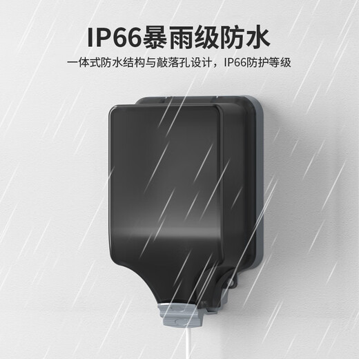 FDD国际电工86型户外防水盒室外双位IP66级密封开关防水罩卫生间插座防溅盒 暗装空盒【IP66防水】