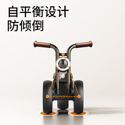 BRAVOLD Children's Balance Car 1-3 Years Old Baby Toys Birthday Years Old Gifts Boys and Girls Walking Children Three-wheel Scooter Sliding Sliding Car