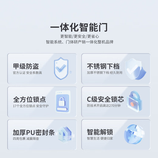 欧帝乐（OUDILE）新款通风4级防盗门入户门+透气门窗隐藏加高安全门+指纹智能锁 科技云锁 2250*1050