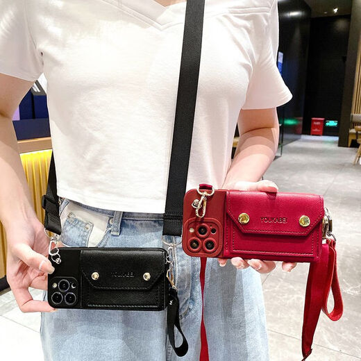 派钦vivoy100手机壳y35s17软壳防摔x90sy78斜挎挂绳s16零钱卡包y52sy3 墨绿色双层零钱包+手绳+斜挎背带 其他型号拍下联系客服备注