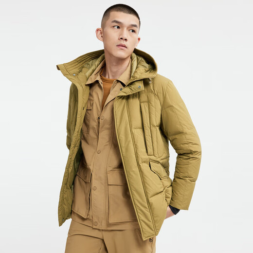 Sieben Wölfe (Septwolves) [Spritzsicher] Down Jacke Casual Outdoor Herrenjacke mit Kapuze mit Kapuze-Down-Jacke 702 (dunkle Aprikosenfarbe) 2xl 185/104a