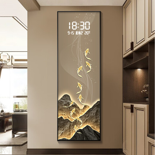 Xiaoxiao peinture horloge luxe Jinshan Jiuyu Jucai Boîte de compteur électrique de grande taille DQ4873 Boîte de commutation électrique de salon Revêtement de peinture suspendue DQ4873 83 pouces 70 * 210cm [peut couvrir 60 * 200]