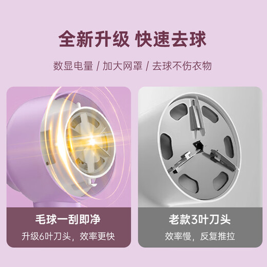 MPPMCK Zhexiang German hair ball trimmer electric hair suction pilling and shaving hair remover shaver clothes household removal elegant purple straight plug style standard 1 blade