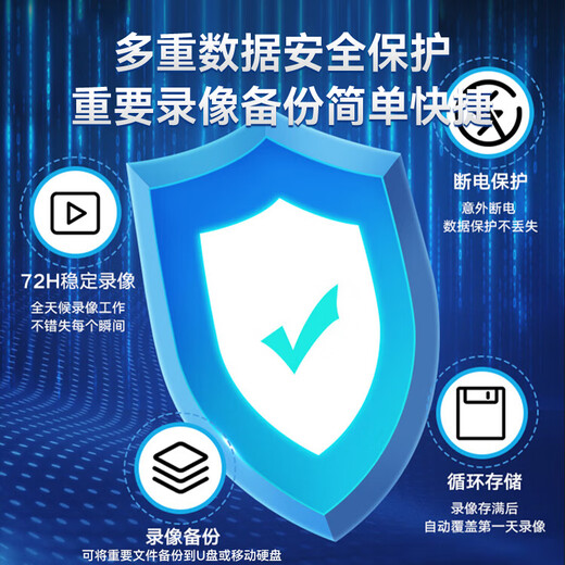 海康威视（HIKVISION）皓视通网络硬盘录像机16路监控主机H.265编码安防监控双盘位NVR广泛兼容支持8T硬盘 HNVR5216