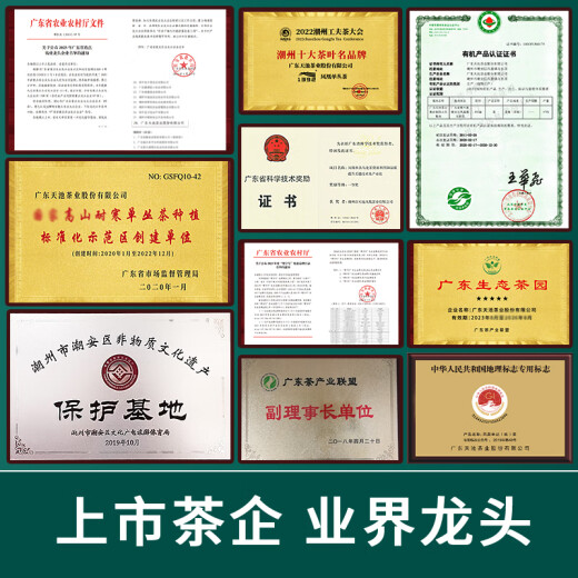 1392 Tianchi Tea Industry Phoenix Dantong [Jinshan] Selección y evaluación y evaluación Chaozhou Dancong Old Teng Milan Oriental Red Song Sprout Qingxin Hongshan 14G*1 Box