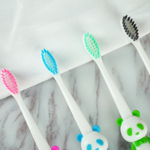 
Youjie Hu Shuchen Children's Toothbrush Cartoon Classic Doll High-Pretty Children's Baby 3-6-12 Years Old Soft Brush Teeth Guard 10 9904 Models [Children's Panda Toothbrush]