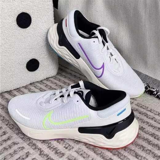 Nike (NIKE) INFINITY RUN 4 non-slip cushioning new comfortable, lightweight and breathable road sports and leisure running shoes FJ1048-100 white and green 42.5 (270mm)