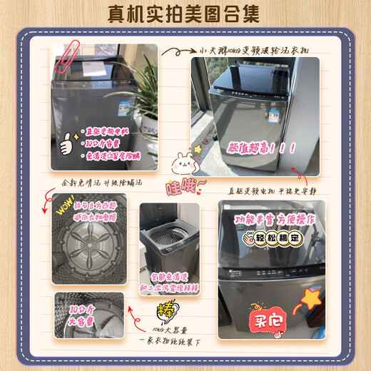 小天鹅（LittleSwan）波轮洗衣机全自动 直驱变频 10公斤大容量 免清洗不脏桶 以旧换新 TB100V23DB 家电国家补贴
