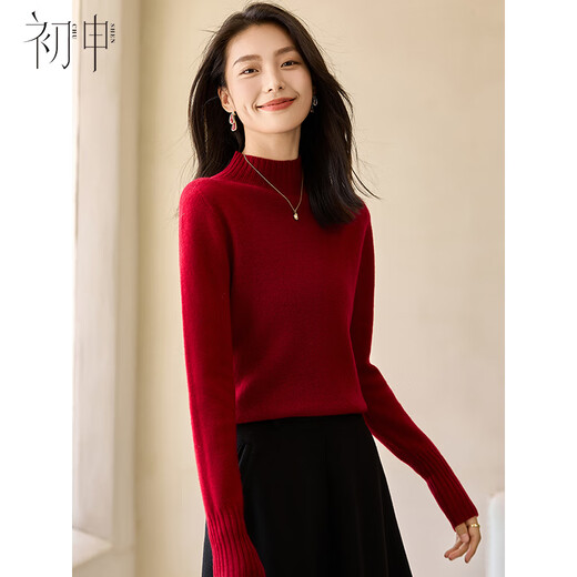 Chushen 100% pure wool sweater women's half turtleneck versatile sweater sweater bottoming sweater top S144Z8016