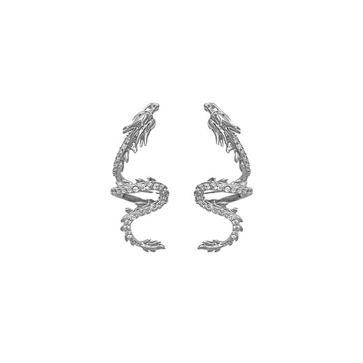 Mansheng dragon-shaped ear clip for men, trendy, no piercing, no punching, men's ear bone clip, zodiac year, dragon ear clip, women's earrings, single left ear