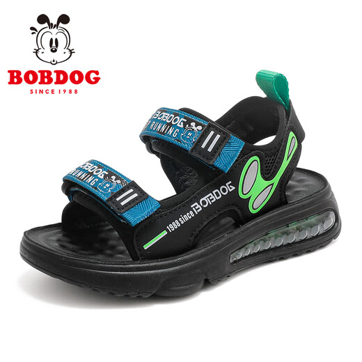 Babu Dou Children's Shoes Boys Sandals Summer Little Boys Boys' Children's Shoes 105542037 Black/Lake Bottom Green 28
