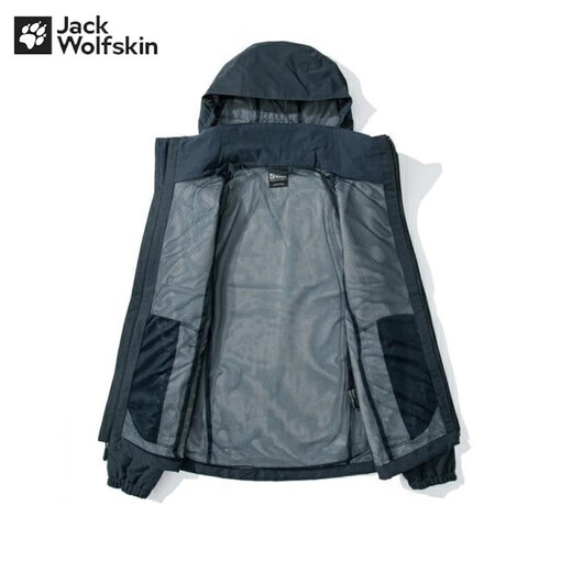 Jack Wolfskin Wolfskin Claw Shock Clothes Women's Spring and Autumn Outdoor Sports Windproof Waterproof Jacket Inner Collar Plus Fleece Hooded Warm Jacket 1010/Raw Blue S 160/84A
