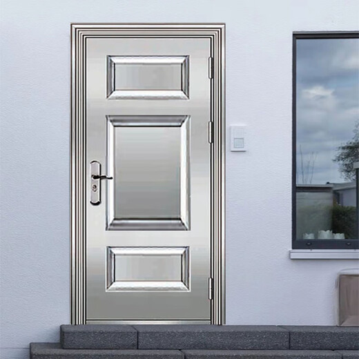 Qilicai 304 thickened stainless steel single door extra thick security door country back door villa stainless steel door white steel door (pure 304 thickened) inner bag inner left 860x1960mm
