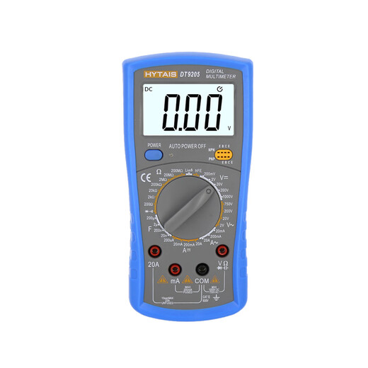 Wen Yijia Electricista personalizado DT9205A Medidor digital multímetro de alta precisión 890D Cinturón anti-quema APAGADO AUTOMÁTICO 9205 GRANDE BOLA DE RELAJO DURADO