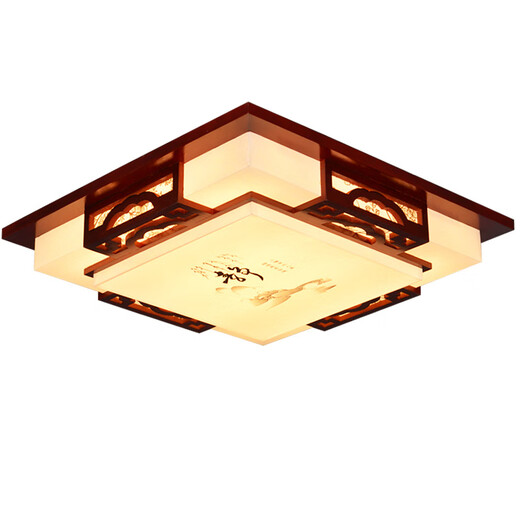 LED NOUVEAU LETURE PLAFICATION DE SYME CHINOGE SOIX SIMPLE MODERNE SIMPLE CHAMBRE LAMPE DE MIEURES ANTIQUE CARD SQUILE LAMPE DE CHINOS STYLE 701 MODÈLE 53 * 53CM / LUMIÈRE BLANC 30 WATTS