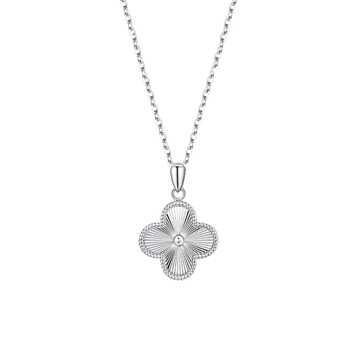 EothPT950 platinum lucky four-leaf clover necklace for women clavicle chain platinum pendant Valentine's Day birthday gift for girlfriend PT950 platinum lucky four-leaf clover necklace + certificate