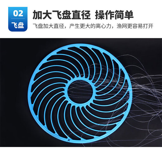 Fishing fun zone, hand-thrown net, fishing net, fishing net, flying disc type, hand-throwing net, tire line, traditional easy-to-throw steel pendant, tire line, flying disc type, 4.2 meters in diameter, sturdy and durable, easy to cast and manage