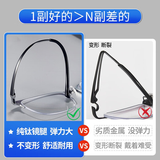 蒙卡洛超轻钛架远近两用防蓝光老花镜男开车智能自动变焦中老年老花眼镜 远中近防蓝光老花200度-898黑银