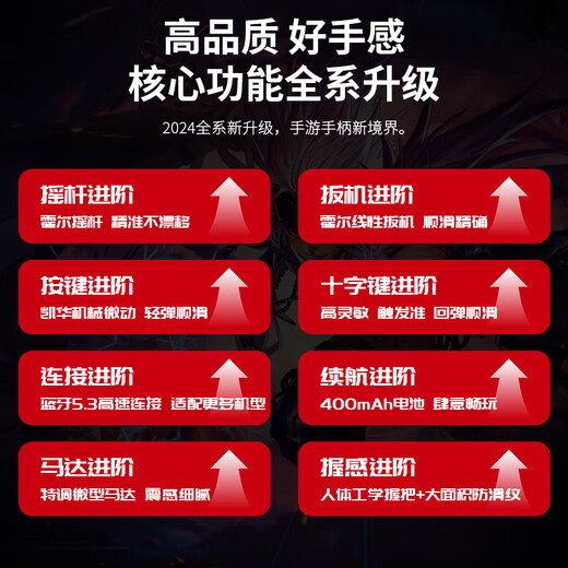 Mimo S3 Mobile Game Controller Bluetooth Wireless Stretching iPad Tablet Streaming Android Apple Chicken Eternal Tribulation Peripheral Delta Mobile Game Black Myth Wukong Simulator S3 Stretching Controller Mobile Bluetooth Version Micro Button丨Double Hall