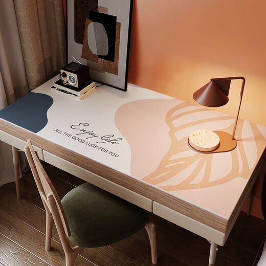 Xinlin desk mat ins style desk tablecloth pvc waterproof and oil-proof student study desk mat dressing table desktop protection mat Nishang Liuying Yiwijing 60x140CM good-looking, easy to use and easy to care for