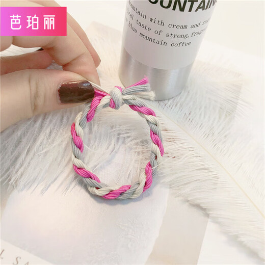 Barberry 10 basic braid forest style simple temperament fresh hair tie rubber band hair rope knotted headband hair tie basic braid mixed color 5 pcs