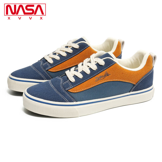NASA XVVX official joint brand niche canvas shoes for men's summer new trendy casual versatile shoes for men's non-slip sneakers blue 43