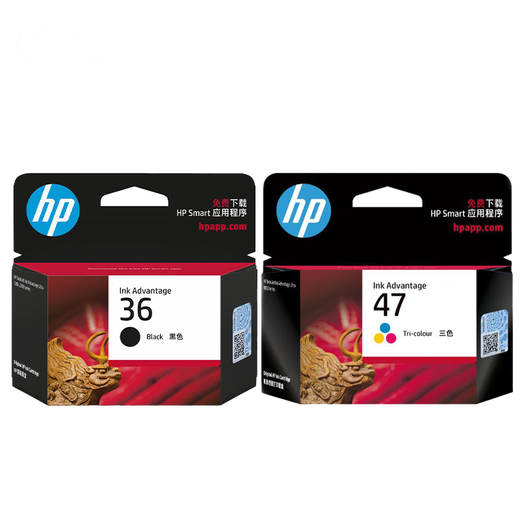 HP (HP) 36 47 Cartouche d'encre d'origine 1285 1286 1288 DJ1289 2385 2386 2388 2389 36 Black + 47 Ensemble de couleurs