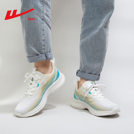 Chaussures pour hommes guerriers, chaussures de sport, chaussures en maille de printemps et d'été, chaussures de course absorbant les chocs pour les mousses pour hommes, chaussures à tendance décontractées légères à la mode, bleu orange blanc pour hommes 1289 44
