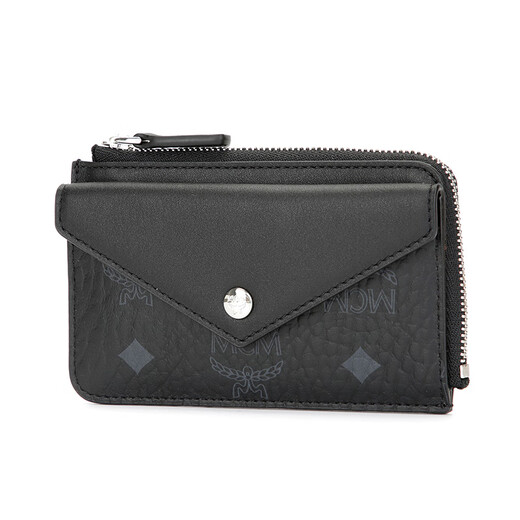 MCM Aren Mini Card Bag Reißverschluss Coin Brieftasche Zertifikat Männer und Frauen schwarz [Geschenk]