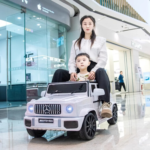 蚁道大G婴儿童电动车四轮玩具车可坐大人小孩可驾驶载人遥控汽车 标配白：遥控+摇摆+双驱 0-10岁宝宝1-3-6岁玩具