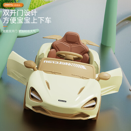
Felinsman children's electric car four-wheeled car can be seated remotely controlled toys children's car 1-10-year-old children's day gifts Single drive + early education + swing + Bluetooth remote control Khaki four-wheeled electric car