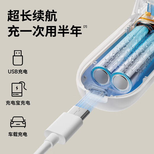 小白熊SnowBear婴儿理发器儿童自动吸发器12件套剃头刀全身可水洗充电式电推剪