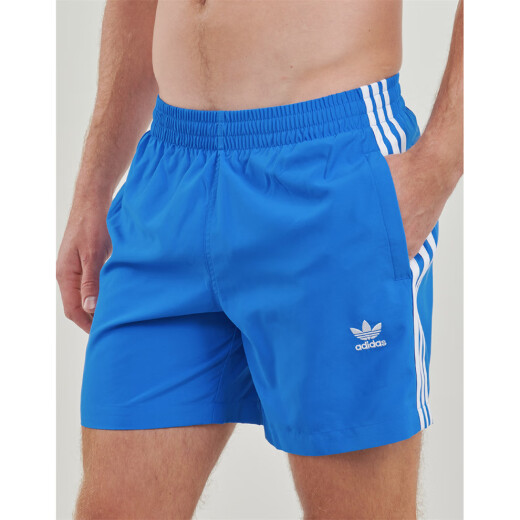阿迪达斯 （adidas）男装运动短裤休闲宽松百搭透气度假沙滩裤蓝色2025夏季新款IK9194 蓝色 S(EU)