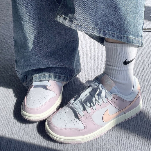 耐克（NIKE）DUNK LOW女子蓝白色粉色经典百搭防滑耐磨低帮休闲运动板鞋 DD1503-001蓝紫粉 36