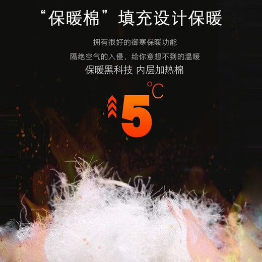 Warrior (Warrior) cotton-padded jacket for men in winter, thickened warm jacket, men's cold-proof cotton-padded jacket, versatile hooded bread coat, outdoor sports cotton coat