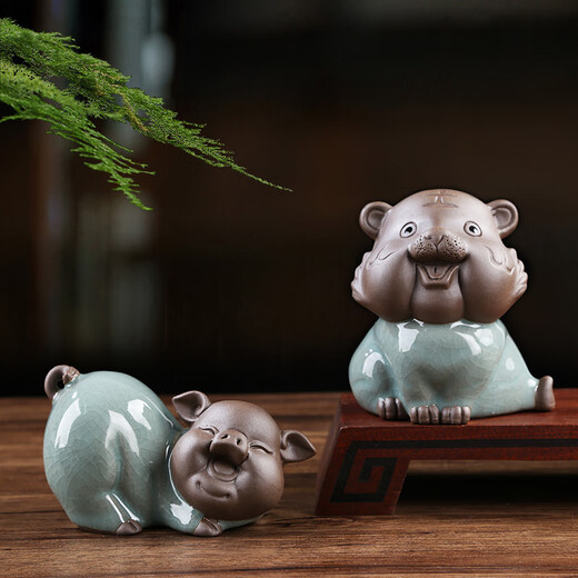 Zhuxuan's creative zodiac tea pet can raise tea art personality, cute ceramic tea pet ornaments, a complete set of ceramic zodiac animals, ceramic zodiac new style-sheep