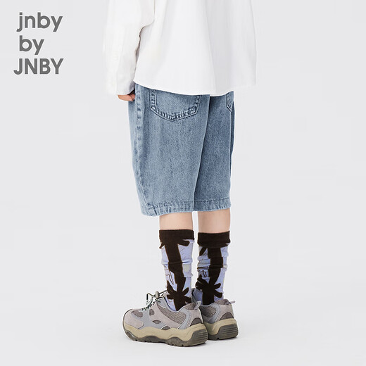 jnby von jnby jiangnan buyi Kinderkleidung umweltfreundlich besiedelungsgezügelte Mid-Pants Casos komfortable Sommerjungen und Mädchen Kinder 1o6e1396H 995/Denim Wash Lan 130 cm