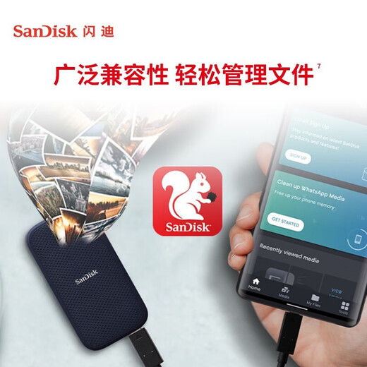 SANDISK Mobile Solid State Drive NVME SSD à grande vitesse E61 Storage USB3.2 Extreme vitesse 1t Vitesse jusqu'à 1050 Mo / s