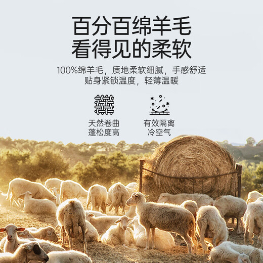 Septwolves cardigan men's pure wool V-neck knitted vest vest men's sweater sweater men's business versatile top 001 (black) L 170