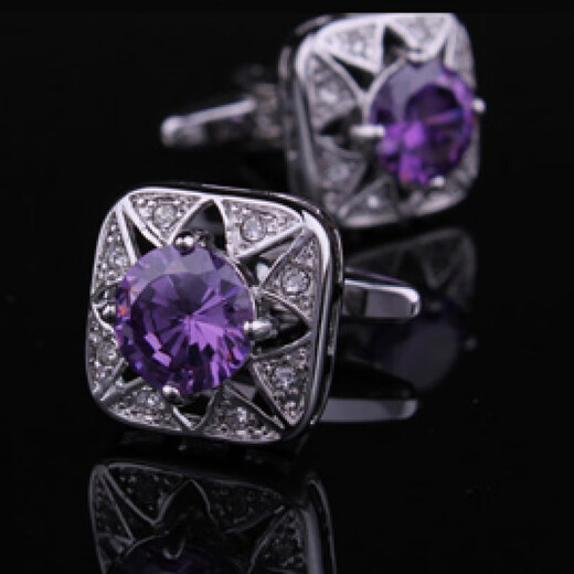 
Lie Shang Suit Cufflink Crystal Cufflink Men's Sleeve Nail French Shirt Cufflink Men's Cufflink French Cufflink Dark Blue Hourglass Blue