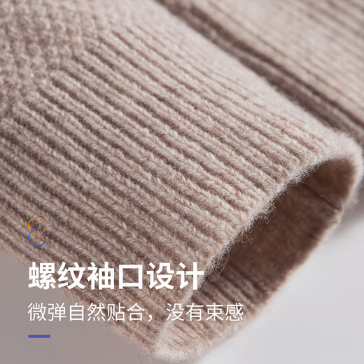 Shanshan wool sweater 100% sheep wool men's heavyweight thickened autumn and winter warm and soft close-fitting non-tie anti-pilling sweater