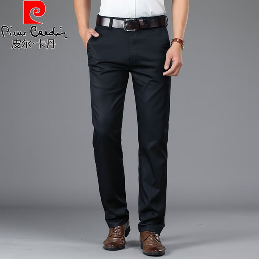 Pierre Cardin (Pierre Cardin) mince Pantalon décontracté masculin de l'été Men de travail de travail de travail d'âge moyen en vrac pour les hommes Pantalon pour hommes 6223 Black Spring and Automne Style 29 Two Two Two